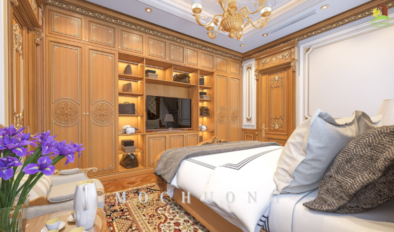 Thiết kế nội thất gỗ Gõ Đỏ - Phòng ngủ